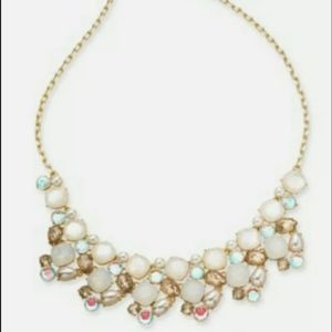 Gold Tone, Multi Cluster Frontal Necklace, INC